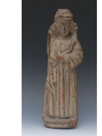 English fifteenth century oak figure of Mary Magdalene