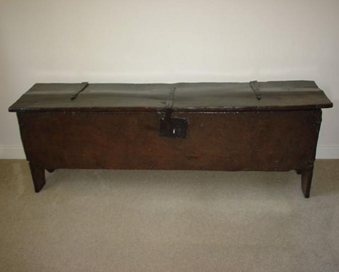 English fifteenth century oak chest aka coffer