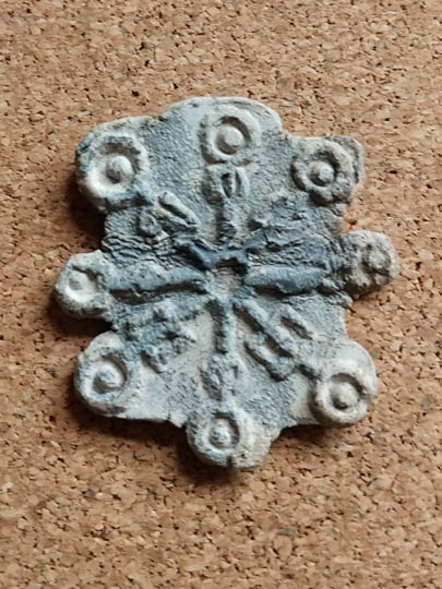 Anglo-Saxon Hnefatafl King Game Piece --depicting a Crown and Game Board