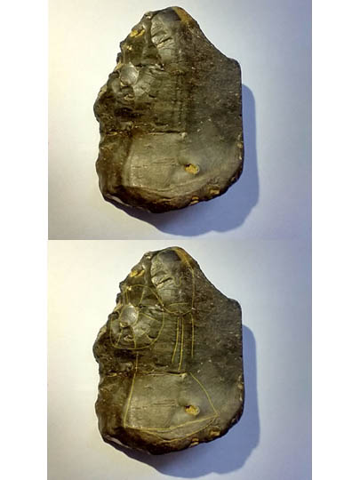 Carving of a Bronze Age Warrior