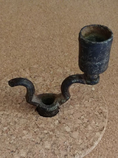 Detachable Double-Socket Arm Candlestick -- Incomplete