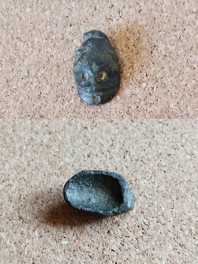 Anglo-Norman Cresset - depicting the head of a Fool